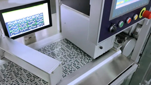 initial inspection of pharma blister packaging line