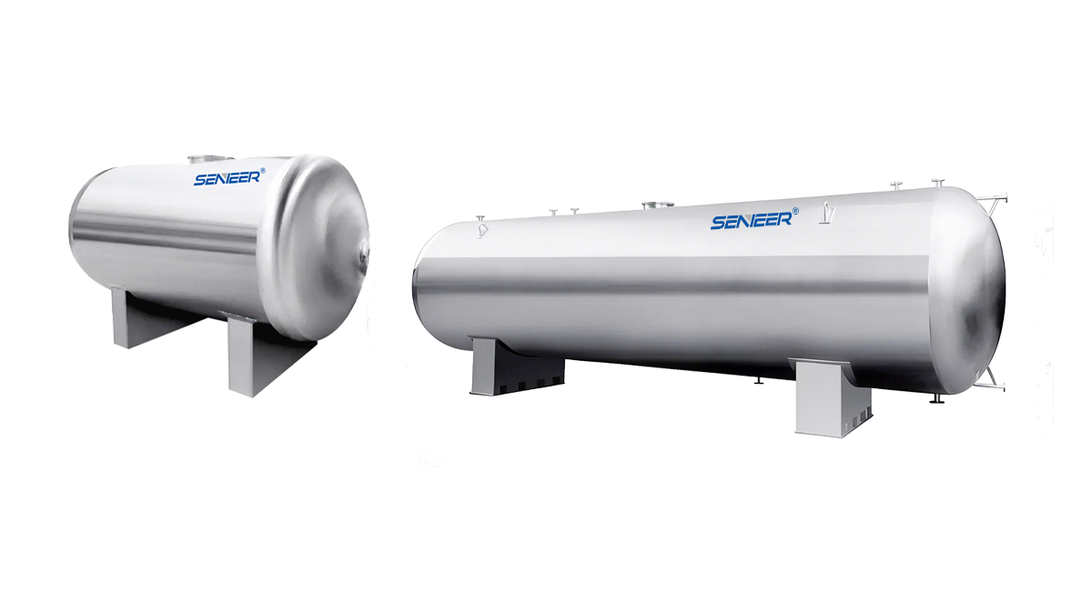 Horizontal Stainless Steel Storage Tank