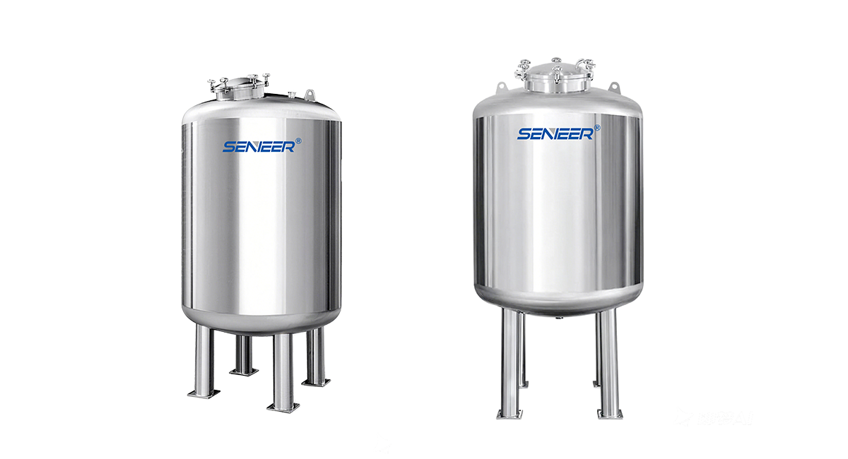 vertical stainless steel storage tank