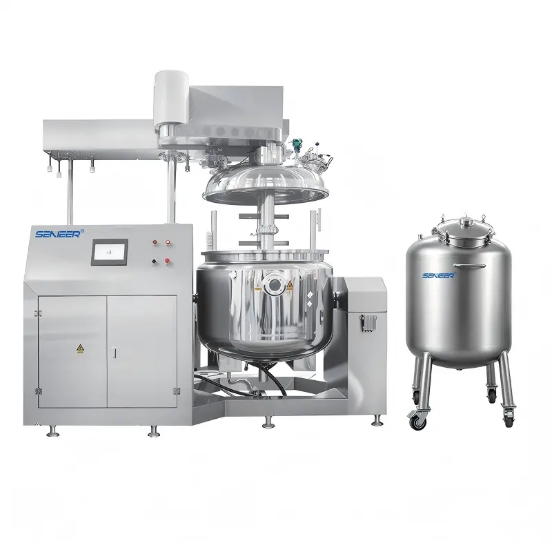 vacuum emulsifier with holding tank